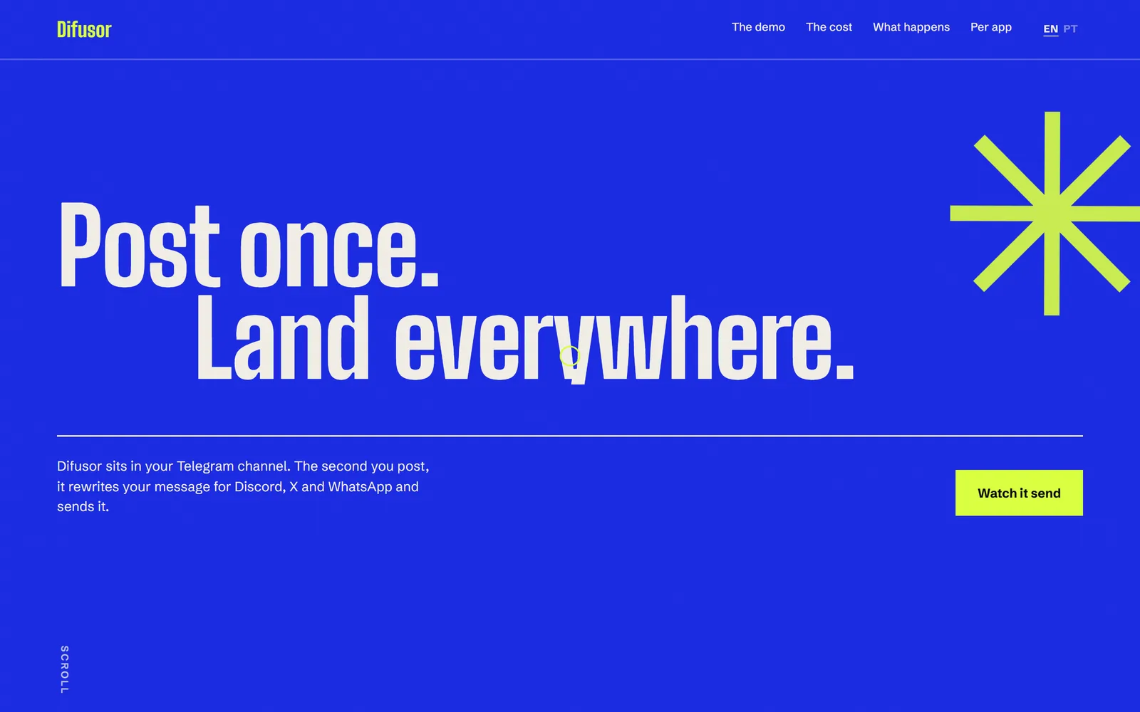 Difusor — home page